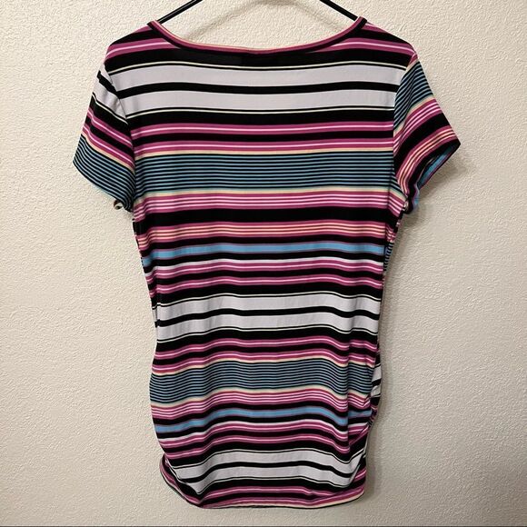 Bobbie Brooks Short Sleeve Striped Tee Size Large - Picture 3 of 4